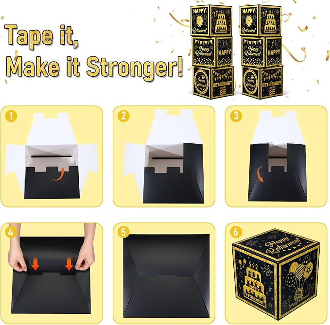 Affrolling 6 Pcs Retirement Party Decorations Boxes - Image 5