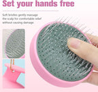Portable Travel Scalp Cleansing Brush - Dual-Use Dry/Wet Exfoliator Removes Dandruff&Buildup,Suitable for Both Men&Women.Blue
