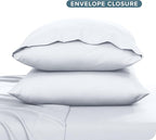 Bare Home Microfiber Pillow Cases - Toddler Size Set of 2 Cooling Pillowcases Double Brushed White Pack Easy Care (Toddler Pillowcase 2, White)