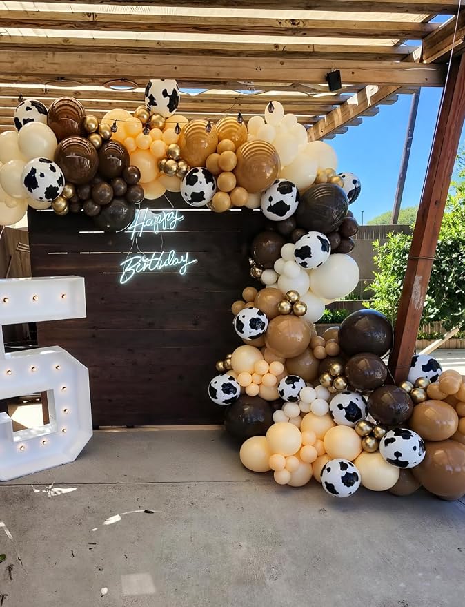 Brown Cow Print Balloons - Image 5