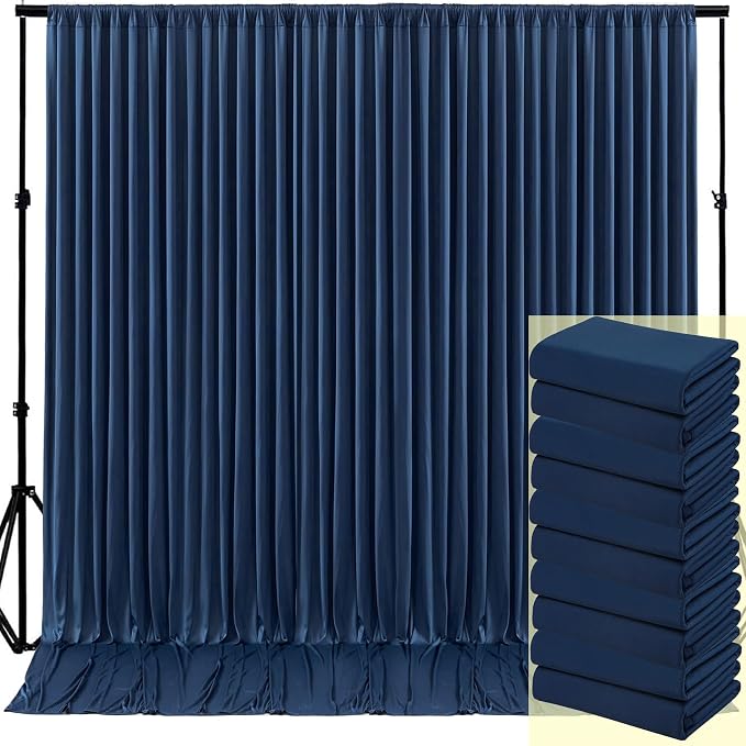 50ftx10ft Wrinkle Free Navy Blue Backdrop Curtains by ENJOYYOURPARTY