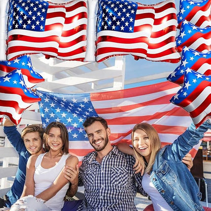4th of July Balloons 16Pcs Patriotic Independence Day Foil Balloons American - Image 6