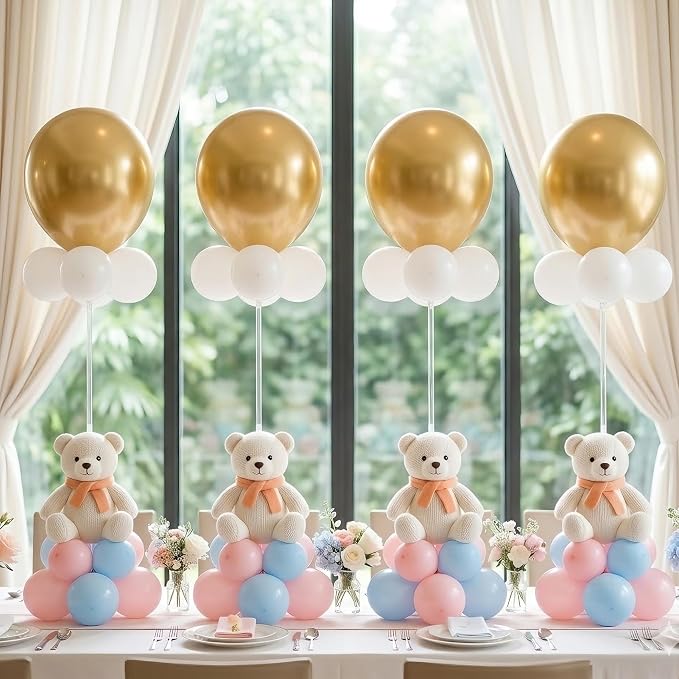 12 Pack 15.75 Inch Clear Acrylic Balloon Stands, 15.75 Inch Balloon Stand Kit - Image 4