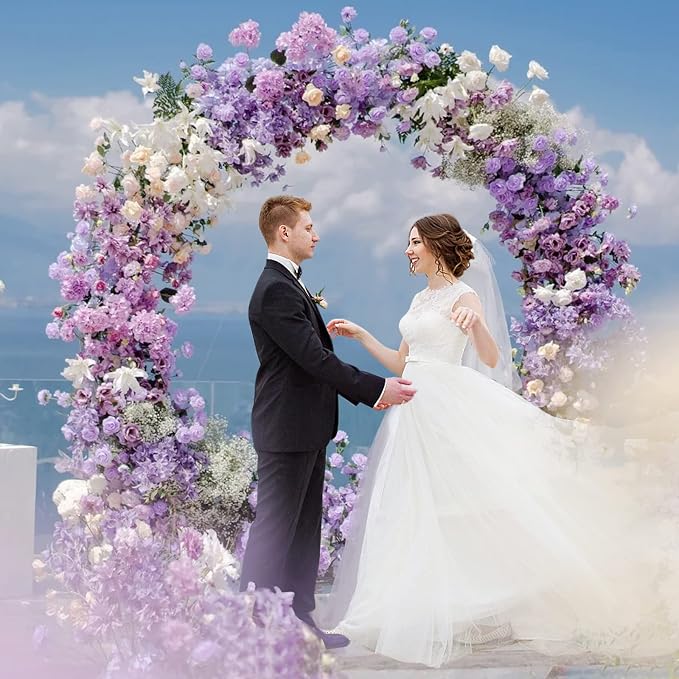 Round Backdrop Stand 7.2FT White Metal Circle Balloon Arch Frame | Metal Circle - Image 8