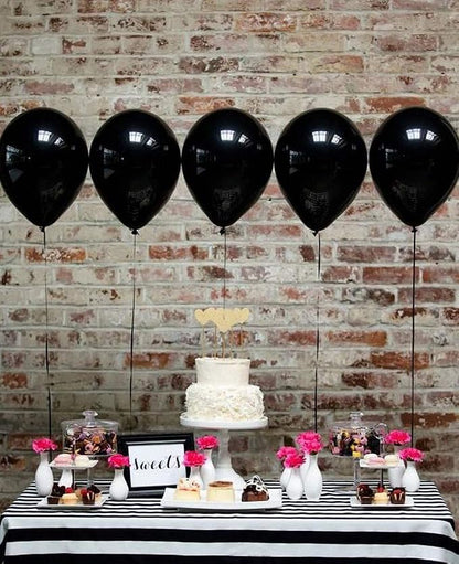 KBZVNAF Black Balloons Latex Party Balloons - Image 7