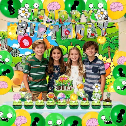 42Pack Plants Zombies Party decoration pack include Banner, Honeycomb - Image 5