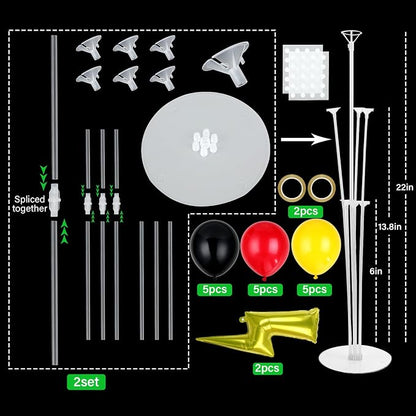 Cartoon Party Balloons Stand Kit 2 Sets - Image 2