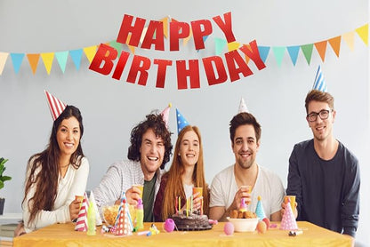 Happy Birthday Banner for Birthday Party Decorations Red - Image 6