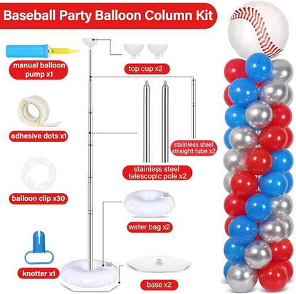 2 Sets Baseball Balloon Column Stand Kit - Image 2