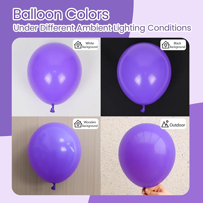 Purple Balloons 12 inch, Baby Shower, Birthday Party Decorations - Image 4