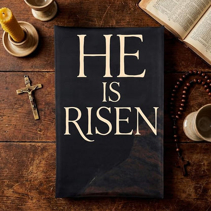 Hahafelt HE IS RISEN Banner for Church 24 x 72 Inch Easter Adjustable X-Stand - Image 3
