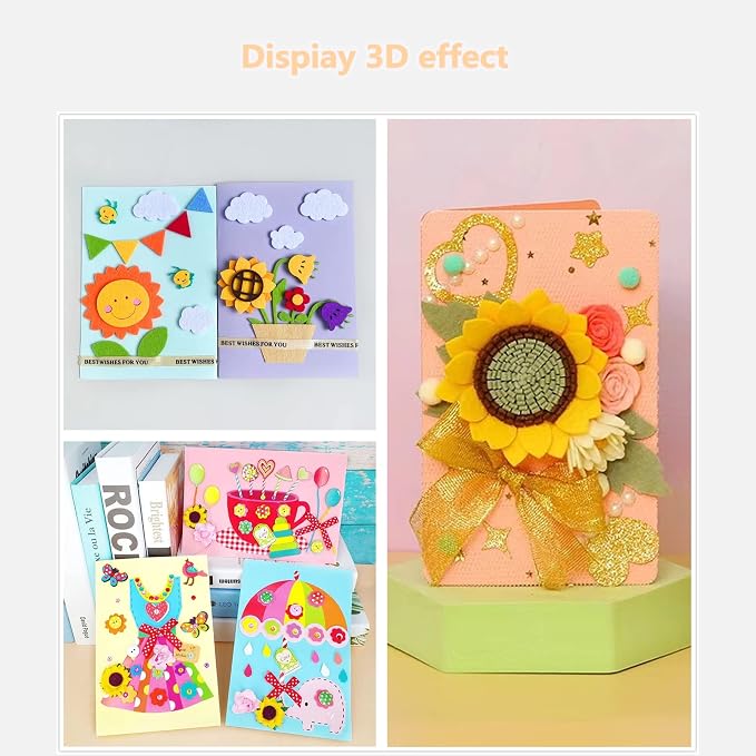 ACFELLE 1000 Pieces 3D Foam Dots Dual-Adhesive Square, 0.4inch Double Sided Pop - Image 6