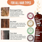 DEL SUR Hair Strengthening Shampoo and Conditioner Set | 16 fl oz Each | with Camellia Japonica, Niacinamide, Provitamin B5 & Biotin | Repair & Hydration for Dry, Weak Hair