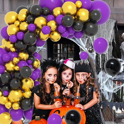 Purple Black Gold Balloon Arch Garland Kit - Image 6