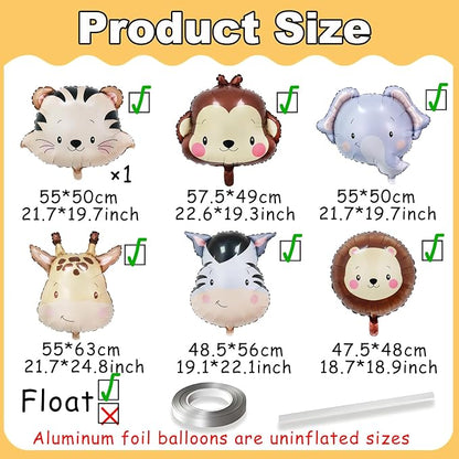 Safari Balloons Zoo Animals Balloons Jungle Balloon - Image 2