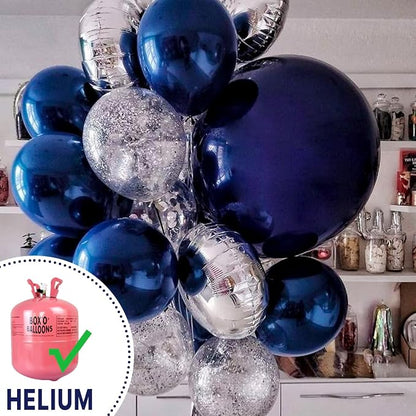 PartyWoo Navy Blue Balloons 4pcs Dark Blue Helium Latex Balloons 36 Inch | - Image 4