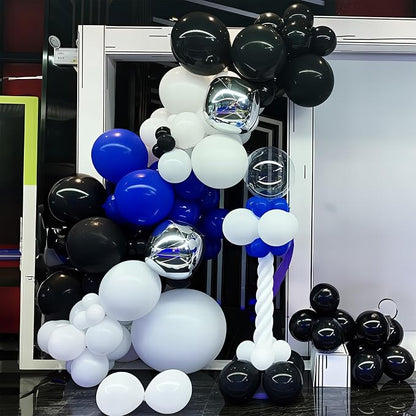 Blue Black and White Balloon Arch Kit - Image 3