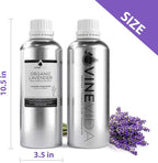 VINEVIDA Organic Lavender Essential Oil - 32 oz - Undiluted - DIY Candle Scents & Bulk for Soap Making
