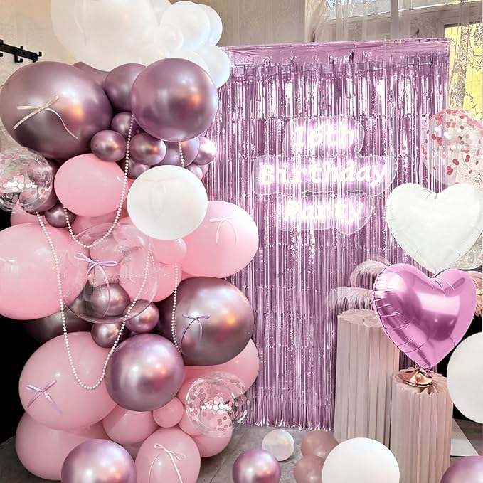 Pink and White Balloons Garland Arch Kit - Image 6