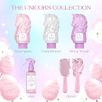 Glimmer Wish Unicorn Hair Detangler Brush for Kids – Gentle & Soft Bristles for Tangle-Free Locks – Anti-Frizz & Anti-Static – Hairbrush for Wet or Dry Use, Hair Brush for Girls and Women