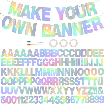 BEISHIDA Laser Silver 116 PCS A-Z DIY Letter Custom Banner Party Decor | 111 by Beishida