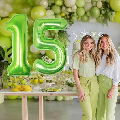 40 Inch Green Number 15 Balloon Lime Big Large Helium Number 0-9 | Giant - Image 3