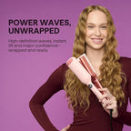Wavytalk Power Wave Hair Crimper, Curling Iron Hair Crimper Waver, Ventilation Design for Less Damage, Ionic Reduces Frizz, Effortless-Curler, Dual Voltage Crimping Iron, Pink
