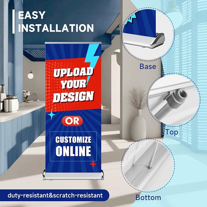 Custom Retractable Banner with Silver Aluminum Stand, Durable & Easy Setup - Image 3