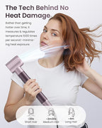 Dual Voltage Hair Dryer Brush for Travel – 5 in 1 Air Styler with High-Speed Blow Dryer, Anti-Frizz, Compact Design with Travel Bag, Ideal for Europe & Worldwide Use (100V–240V) Gift for Women
