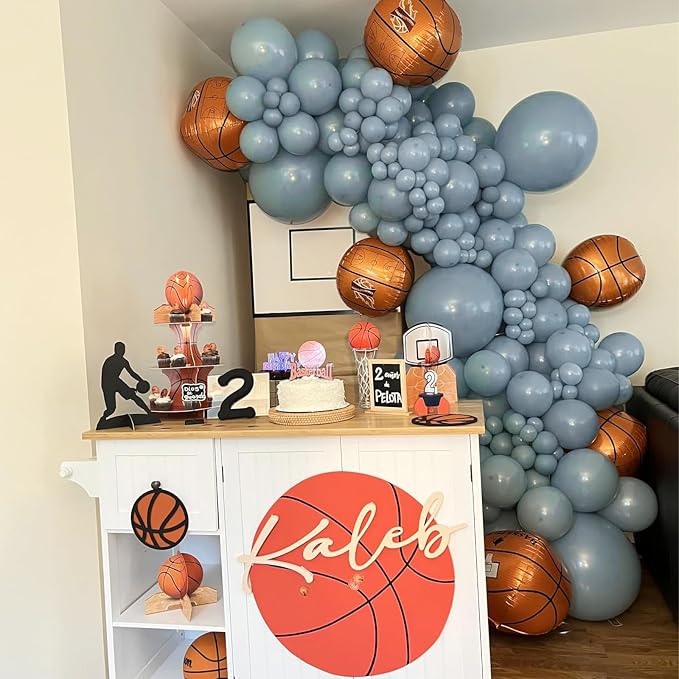 104pcs Dusty Blue Balloon Garland Arch Different Sizes 18/12/10/5 Inch | Matte - Image 4