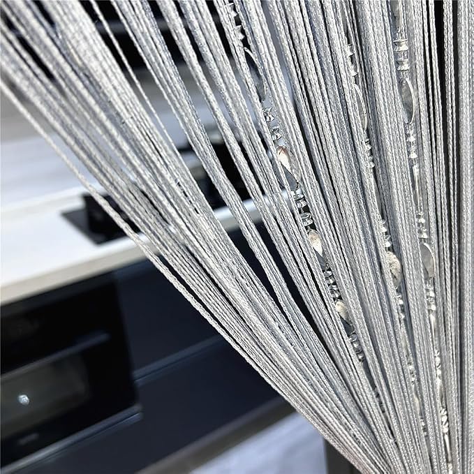 ave split 100cmX200cm Decorative Door String Curtain Beads Wall Panel Fringe - Image 7
