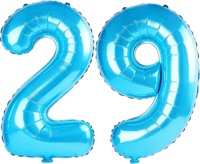40 Inch Number 29 Balloons for 29th Birthday Party Decorations, 0-100 Jewelry by FOBELEC