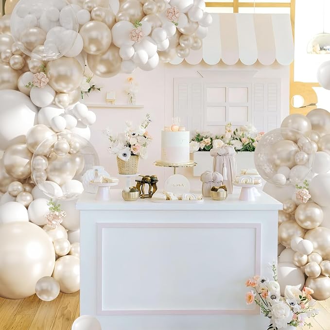 Pearl White Balloons for Wedding Bridal Shower Baby Shower Decorations | 60Pcs - Image 4