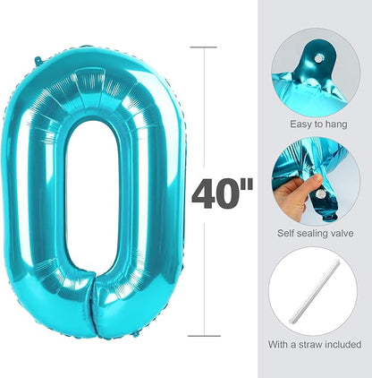 Number Balloons 7 Balloon Light Blue - Image 5