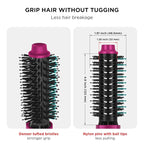 Aima Beauty One Step Hair Dryer & Volumizing Hot Air Brush, Ceramic Straightener Brush, Curler & Hot Comb 4 in 1 Salon Ionic Hair Brush, Rose Pink