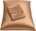 BLISSFORD Luxury Satin Pillowcase for Hair – King Satin Pillowcase with Zipper, Camel (Pillowcase Set of 2)