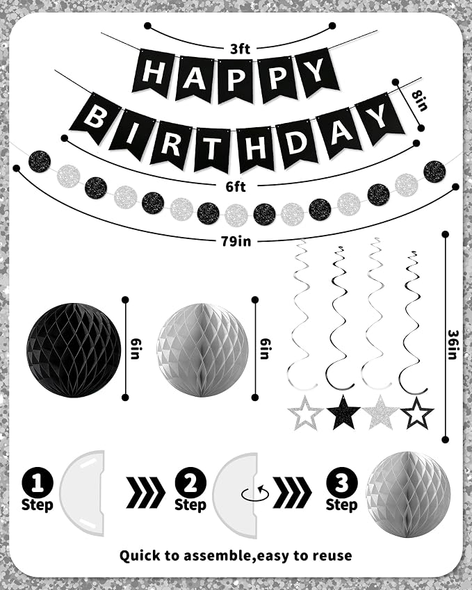 Happy Birthday Decorations, Party Decorations Banners - Image 3