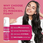 5% Minoxidil Foam for Women Hair Growth: Extra Strength Hair Regrowth Treatment – Revitalize Hair Follicles & Regrow Thicker, Fuller Hair – Hair Loss Solution - 2x60ML