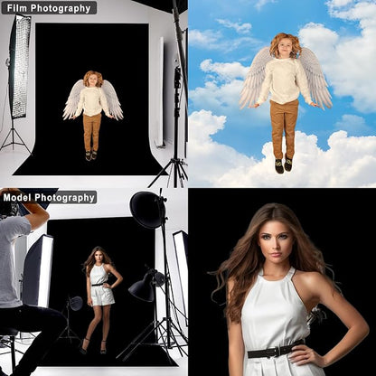 Black Photography Backdrop for Photoshoot, 8x10 FT | Versatile Studio Photo - Image 3