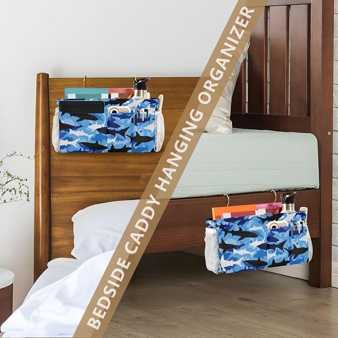 Bedside Caddy Hanging Bunk Bed Caddy Bed Organizer Hanging Pocket - Image 7