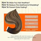 Full Shine Balayage Tape in Hair Extensions Human Hair 14Inch Tape in Extensions 2/3/27 Brown To Caramel Blonde Ombre Seamless Skin Weft Tape ins Human Hair Extensions Straight Extension 50G 20Pcs