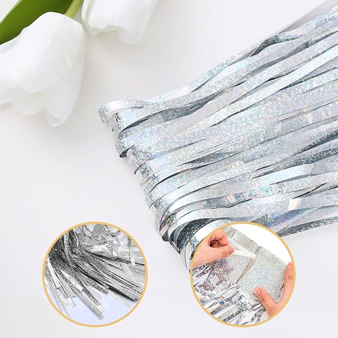 20 Pack Silver Foil Curtains - Image 4