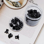 50 PCS Mini Hair Claw Clips， Bangs Strong Grip Multifunction Clamp Clips. (Black)