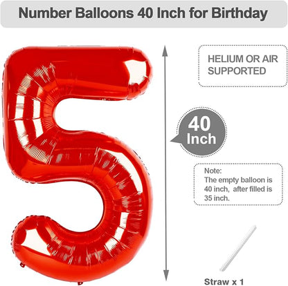 Birthday Number Balloons 40 Inch 4 Balloon - Image 5