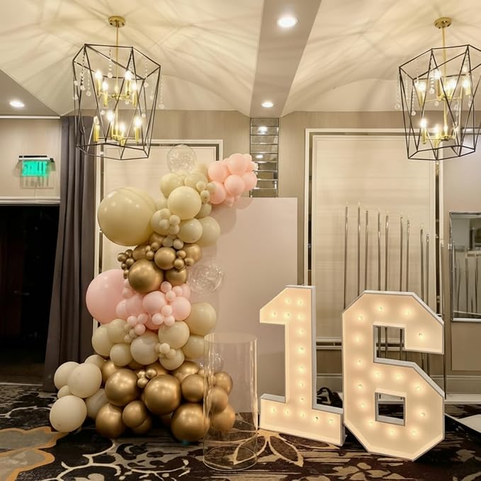 Pink and Gold Balloons for Baby Shower Wedding Bridal Shower Decorations | - Image 4