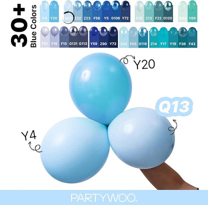 PartyWoo Baby Blue Balloons 152pcs Different Sizes of 18 12 10 5 Inch Light - Image 4