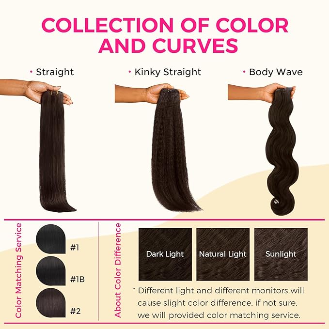 Lashey Seamless Clip in Hair Extensions Human Hair 130g 18 Inch 9pcs #2 Dark Brown Kinky Straight Full Pack Clip in Hair Extensions for Women