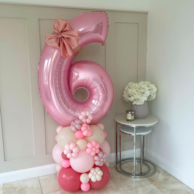Pastel Pink 17 Balloon Number, 40 Inch Light Pink 17 Balloons Large Helium Foil - Image 4