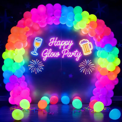 Mega-L UV Neon Balloons, Graduation, Back to School, Neon Birthday Party - Image 4