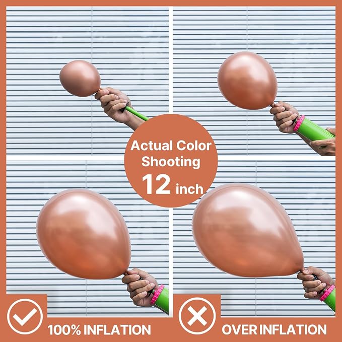 PartyWoo Rose Gold Balloons 50pcs Metallic Chrome Rose Gold Color | 5 Inch - Image 4